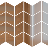 Зеркальная мозаика ромб скат БРОНЗА