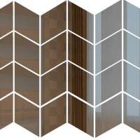 Зеркальная мозаика ромб скат ГРАФИТ